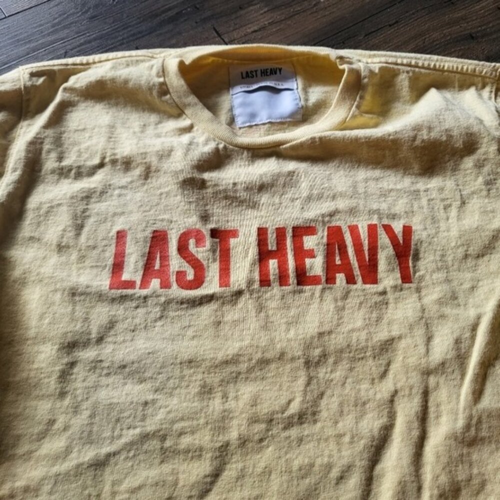 Last Heavy Yellow Double Sided Men Small Made in USA Heavy Duty Long Sleeve 0424 - Picture 3 of 8
